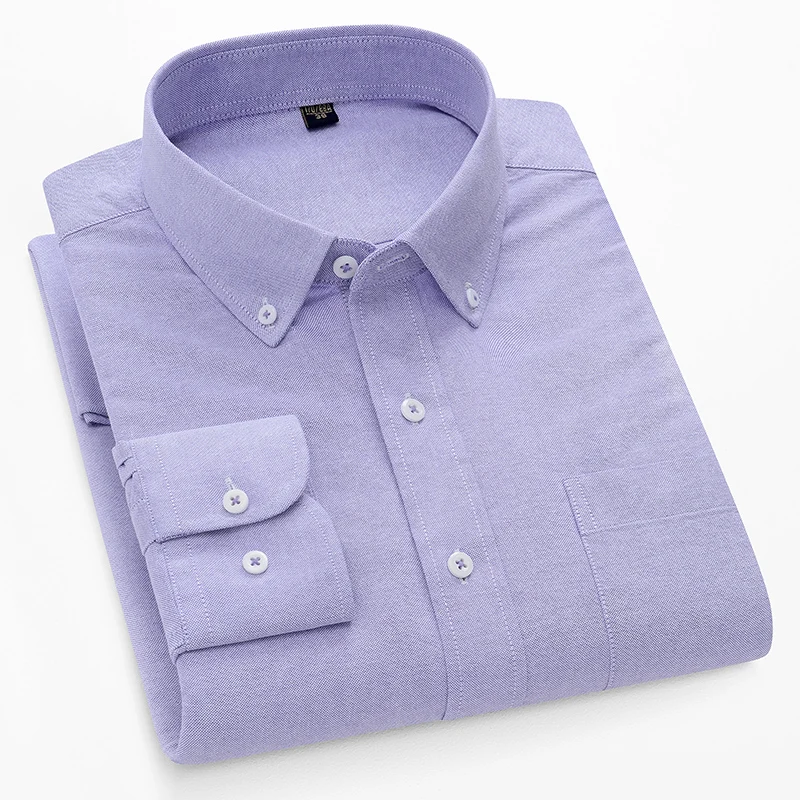 100% Cotton Oxford Long-Sleeve - Oxford Cotton Casual Shirt Business 评论和价格