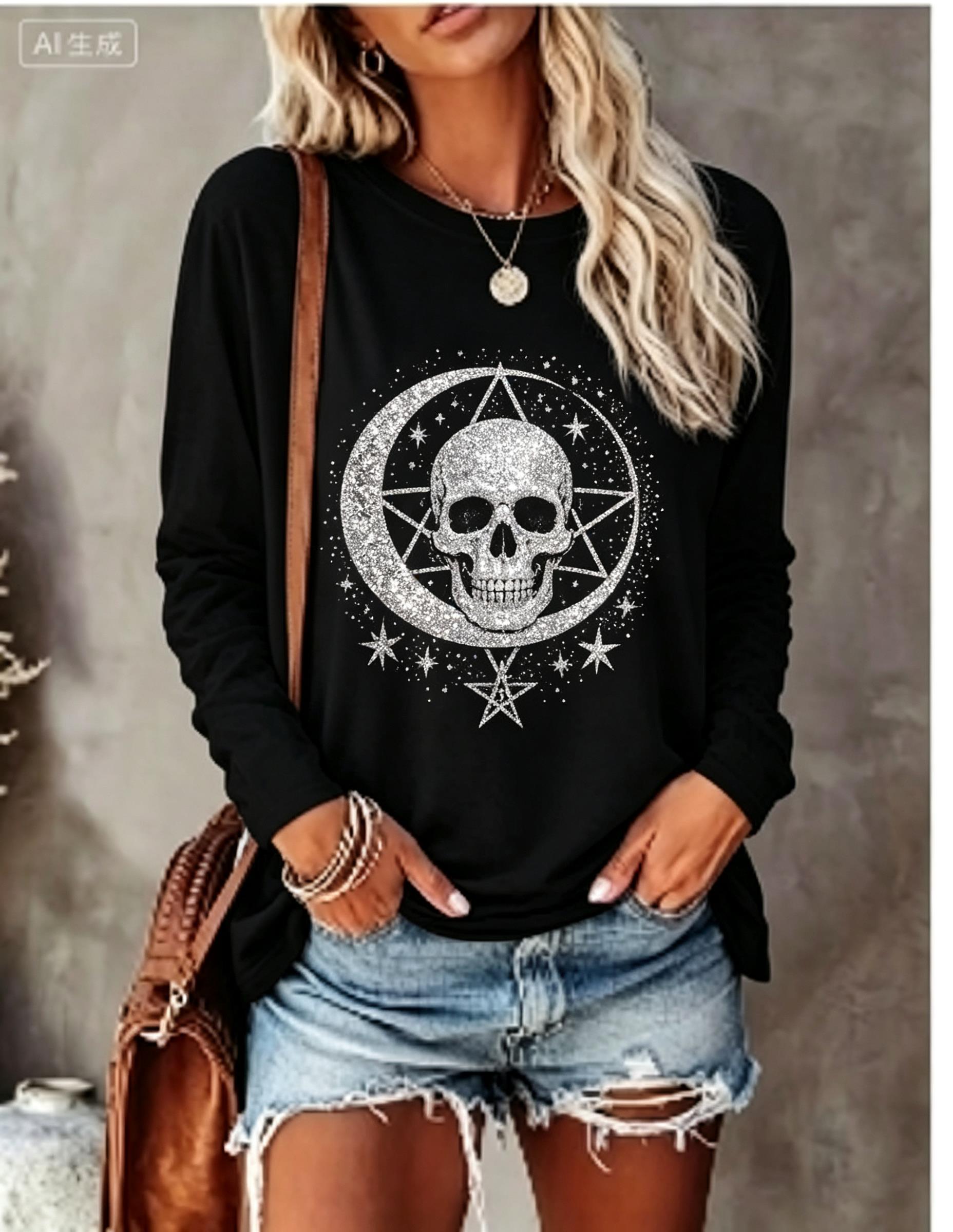 Women Long Sleeve T‑Shirt Simu - T-Shirts 评论和价格
